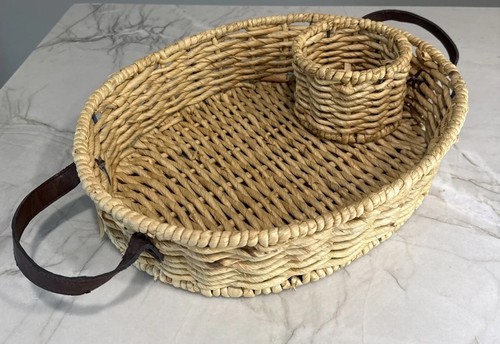 Raffia oval serving - oval, basket