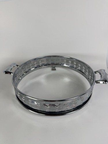 Pierced silver plate serving - pierced,
