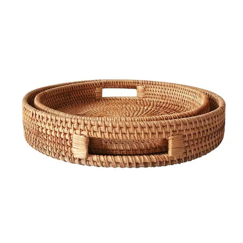 Rattan storage tray woven - rattan,