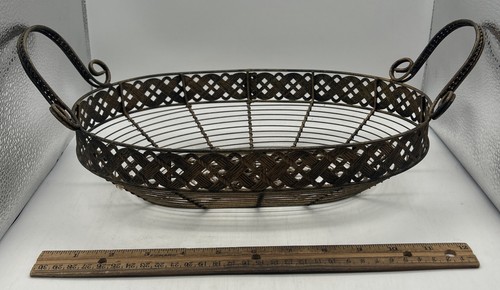 Serving basket handles metal - serving,