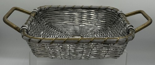 Vintage woven aluminum - vintage, brass